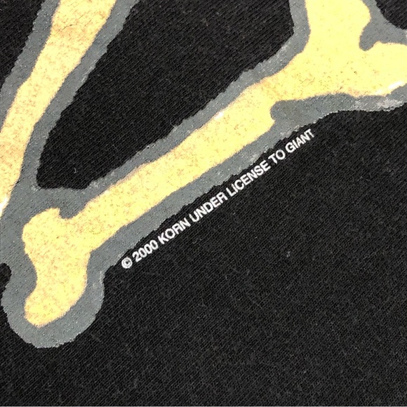 Vintage 2000 EL DIA DE LOS KORN Fathead Characters Black Giant Tee Shirt Mens XL - Picture 7 of 7